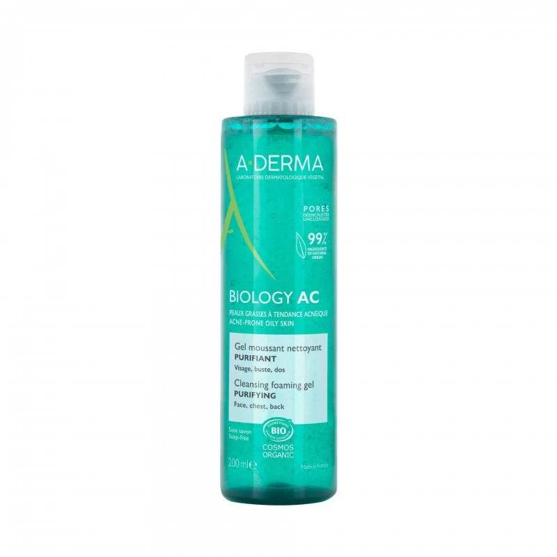 aderma-biology-ac-gel-moussant-nettoyant-purifiant-200-ml-parapharmacie-prix-maroc-1 ADERMA BIOLOGY AC Gel Moussant Nettoyant Purifiant 200ml - Peaux Acnéiques – Image 1