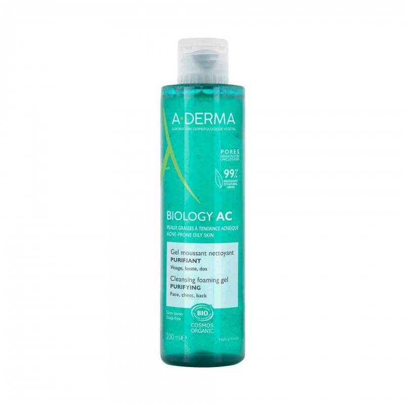 aderma-biology-ac-gel-moussant-nettoyant-purifiant-200-ml-parapharmacie-prix-maroc A-derma BIOLOGY AC Gel Moussant Nettoyant Purifiant | 200 Ml – Image 1