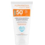 Crème solaire certifiée bio hypoallergénique visage SPF 50+