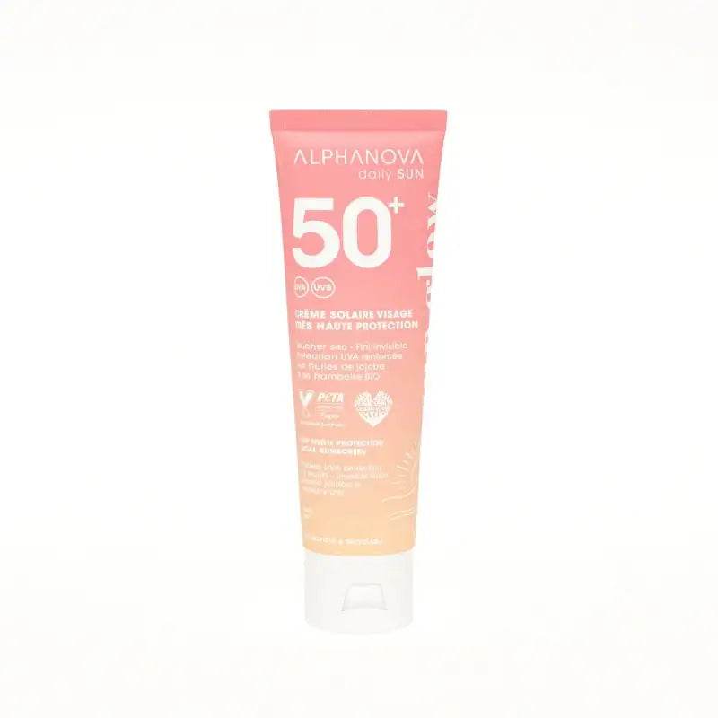 alphanova-sun-glow-daily-sun-creme-solaire-visage-spf50-50ml-Nova-para-prix-Maroc Alphanova Sun Glow Creme Solaire Spf50+ 50ml – Image 1