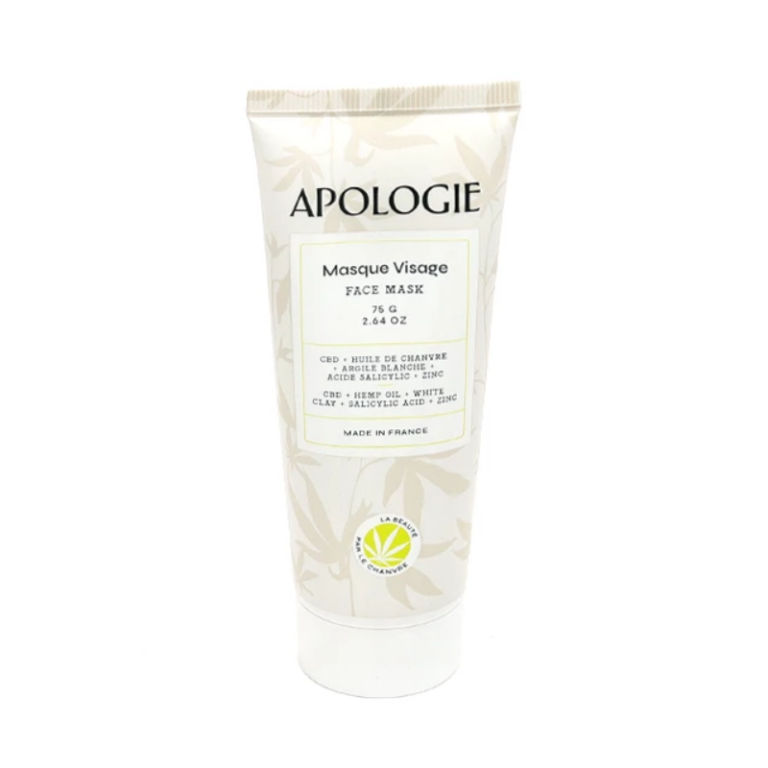 Apologie Masque Visage Purifiant au Cbd 75g