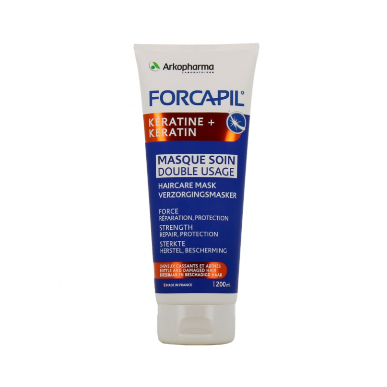 Arkopharma Forcapil Kératine Masque Soin Double Usage 200 ml
