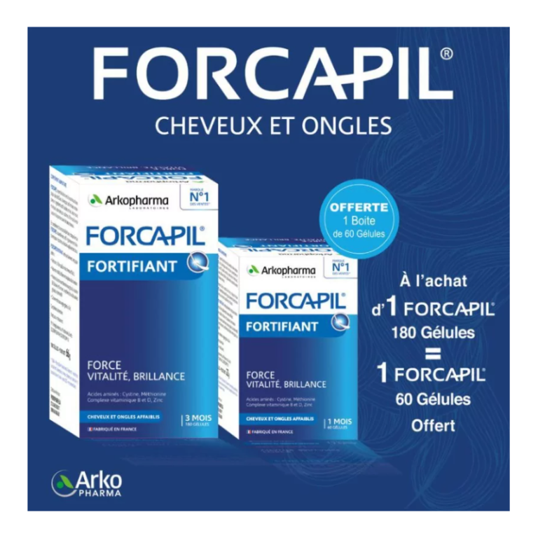 Forcapil Pack Cheveux et Ongles 180 Gélules + 60 Gélules - photo 3