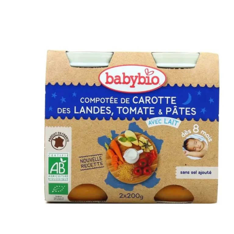 BABYBIO Bol Bonne Nuit Légumes Pâtes Bio 2x200g Repas Bébé Complet Dès 8 Mois Diversification Alimentaire - photo 2