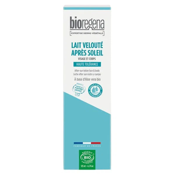 bebemaman-bioregena-lait_apres_soleil_visage_et_corps-Nova-para-prix-Maroc-1 Bioregena Lait Velouté Après Soleil 125ml Soin Corps Après-Soleil Naturel Bio Hydratant Réparateur Apaisant – Image 1
