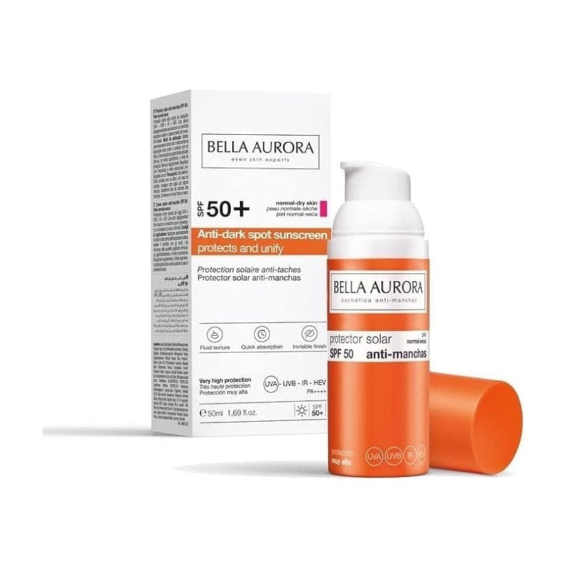 bella-aurora-anti-dark-spot-sunscreen-spf50-50ml Bella Aurora anti Dark Spot Sunscreen SPF50+ 50ml – Image 1