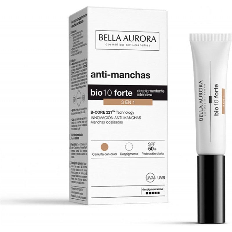 bella-aurora-bio-10-forte-3en1-teinte-spf50-10ml Bella Aurora Bio 10 Forte 3en1 Teinte SPF50+ 10ml – Image 1