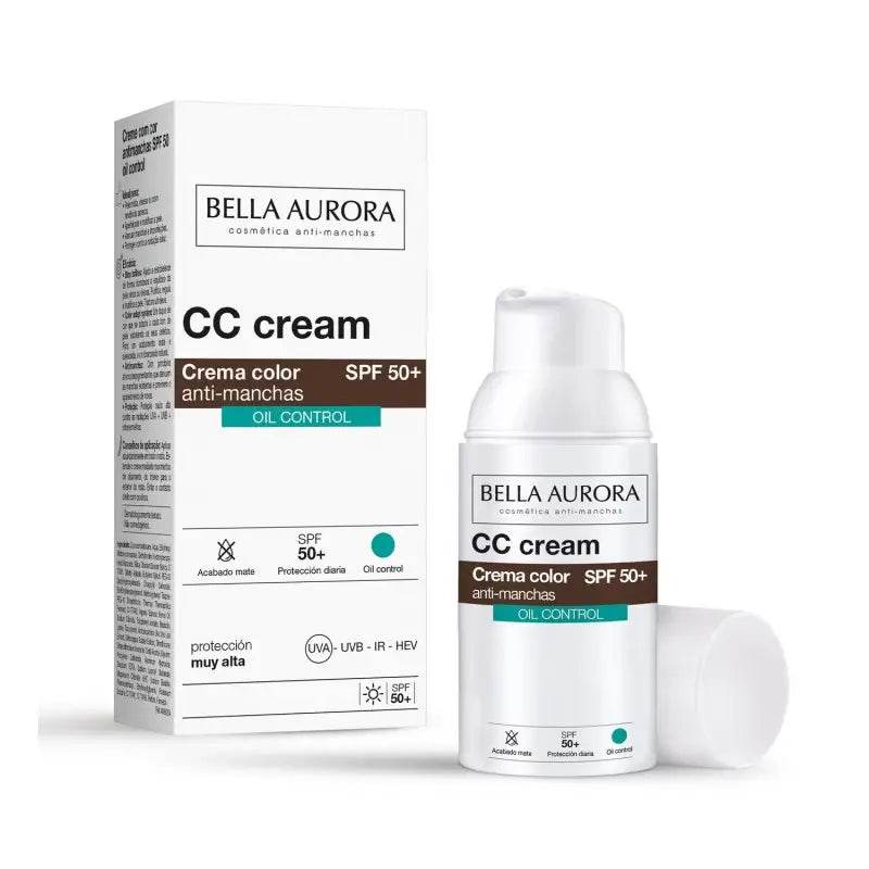 bella-aurora-cc-creme-anti-taches-oil-free-spf50-50ml-Global-para-prix-Maroc-1 BELLA AURORA CC CREME ANTI-TACHES OIL FREE SPF50 – Image 1