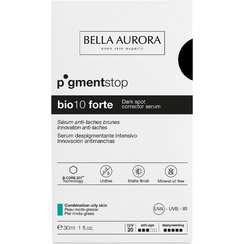 bella-aurora-pigmentstop-bio-10-forte-serum-anti-taches-peau-mixte-a-grasse-30-ml-1 Bella Aurora Pigmentstop Bio 10 Forte Sérum anti Tâches Peau Mixte à – Image 1