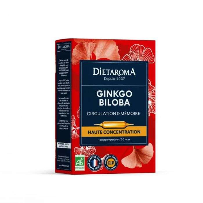 biloba Dietaroma Ginkgo Biloba Circulation Ampoules – Image 1