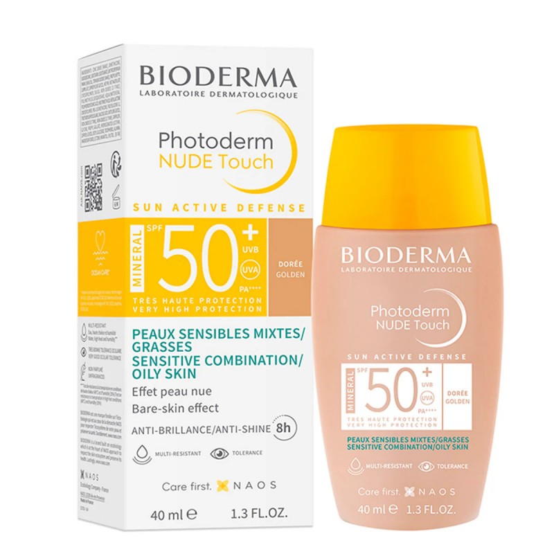 bioderma-photoderm-nude-touch-teinte-doree-spf50-40-ml-1 Bioderma Photoderm Nude Touch Teinte Dorée SPF50+ 40 ml – Image 1