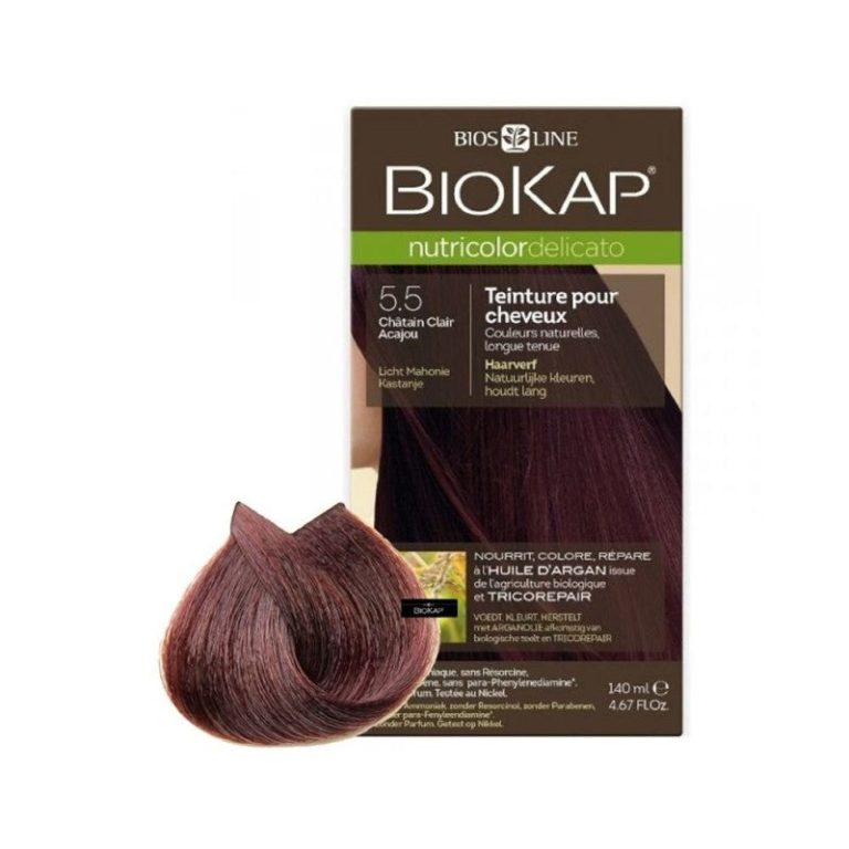 Biokap Nutricolor Delicato 5.5 Châtain Clair Acajou, 140 ml - photo 2