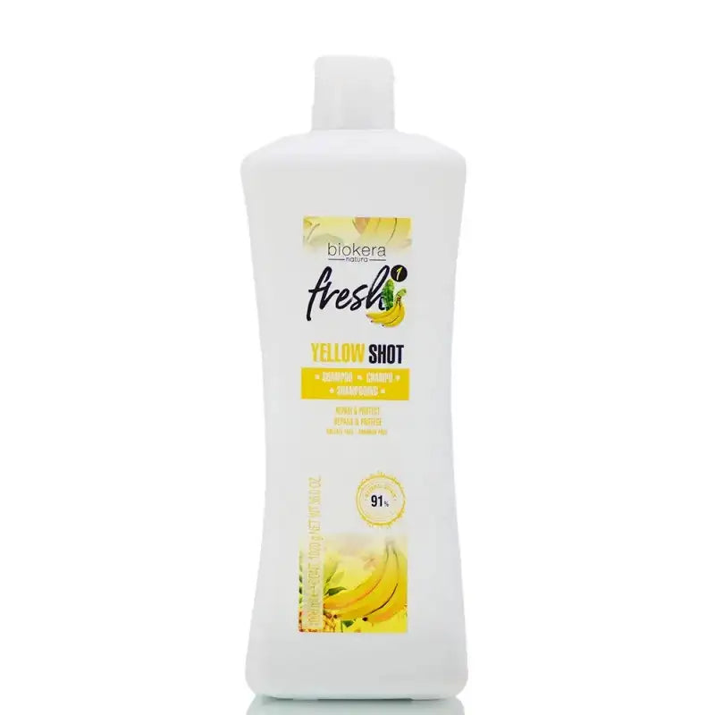 biokera-fresh-yellow-shot-shampooing-1000ml Biokera Fresh Yellow Shot Shampooing 1000ml – Image 1
