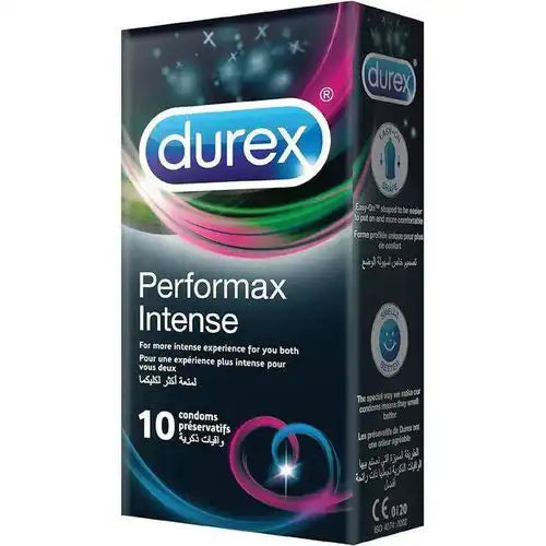 ca3de45e-8925-4ccc-af85-4e77820a0c43-1 DUREX Performax Intense 10 Préservatifs Retardant Plaisir Intensifié Sécurité – Image 1