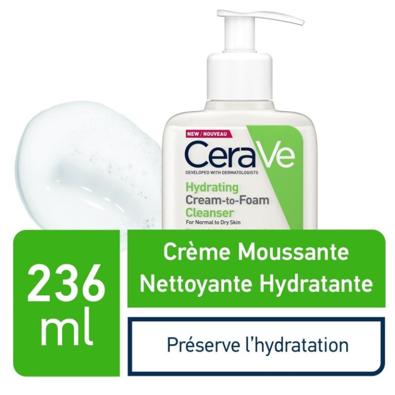 CeraVe Crème Moussante Nettoyante Hydratante Peau Normale à Sèche 236ml - photo 2