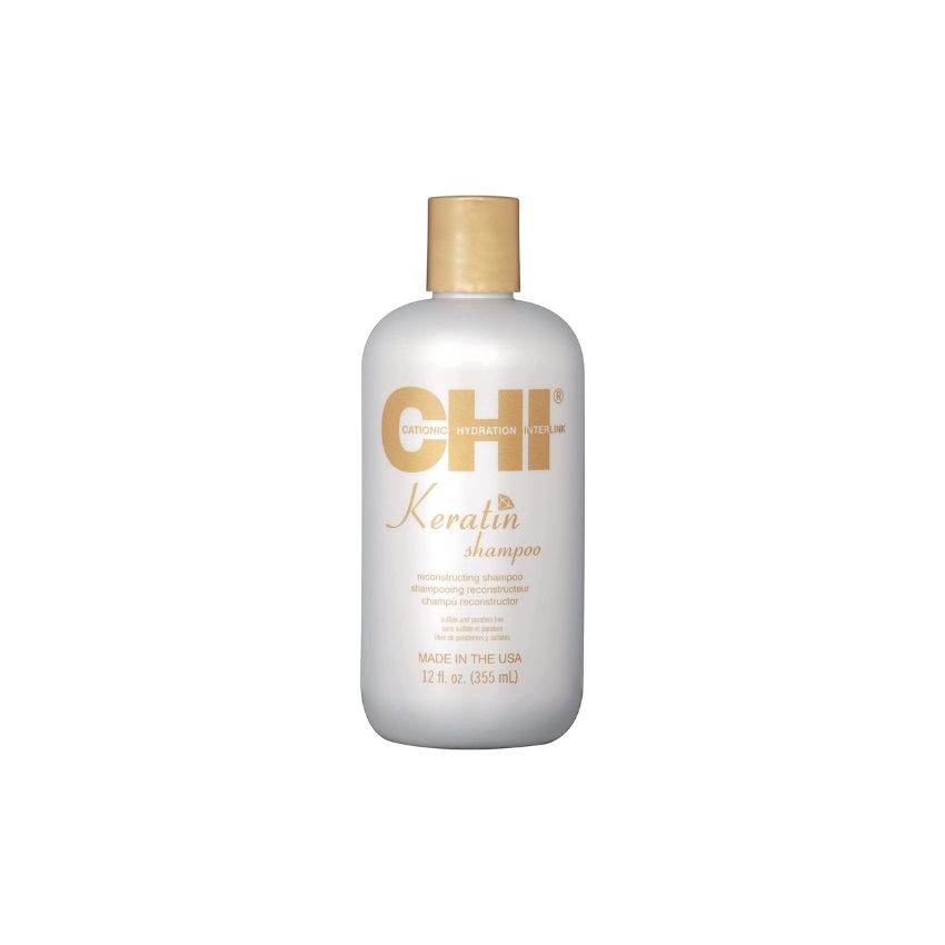 chi-keratin-shampooing-parfumerie-parapharmacie-palmarosa-shop-en-ligne-discount CHI Keratin Shampoo 355ml - Shampooing Réparateur Kératine – Image 1