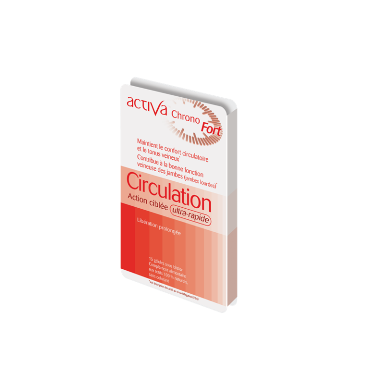 ACTIVA CHRONO Circulation 15 Gélules Complément Alimentaire Jambes Légères Circulation Veineuse