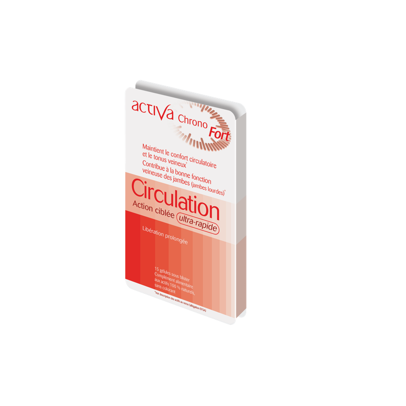 chrono-circulation-nova-para-pharmacie-maroc-prix-livraison ACTIVA CHRONO Circulation 15 Gélules Complément Alimentaire Jambes Légères Circulation Veineuse