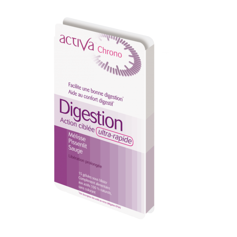 ACTIVA CHRONO Digestion 15 Gélules Complément Alimentaire Confort Digestif