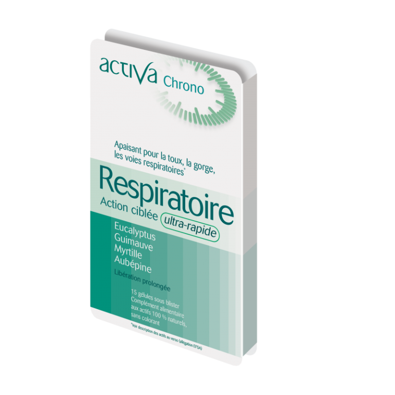 ACTIVA CHRONO Respiratoire 15 Gélules Complément Alimentaire Confort Respiratoire Voies Aériennes