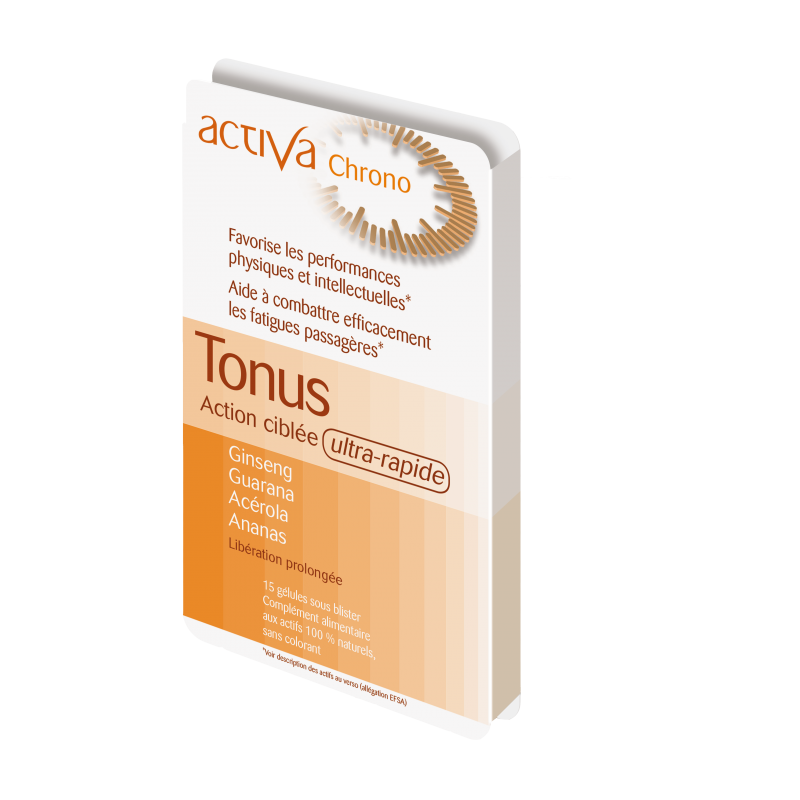 chrono-tonus-nova-para-pharmacie-maroc-prix-livraison ACTIVA CHRONO Tonus 15 Gélules Complément Alimentaire Énergie Vitalité Anti-Fatigue – Image 1