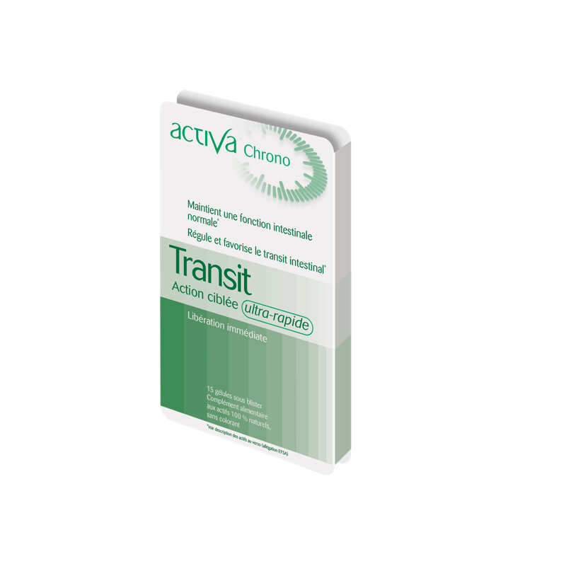 chrono-transit-nova-para-pharmacie-maroc-prix-livraison ACTIVA CHRONO Transit 15 Gélules Complément Alimentaire Transit Intestinal – Image 1