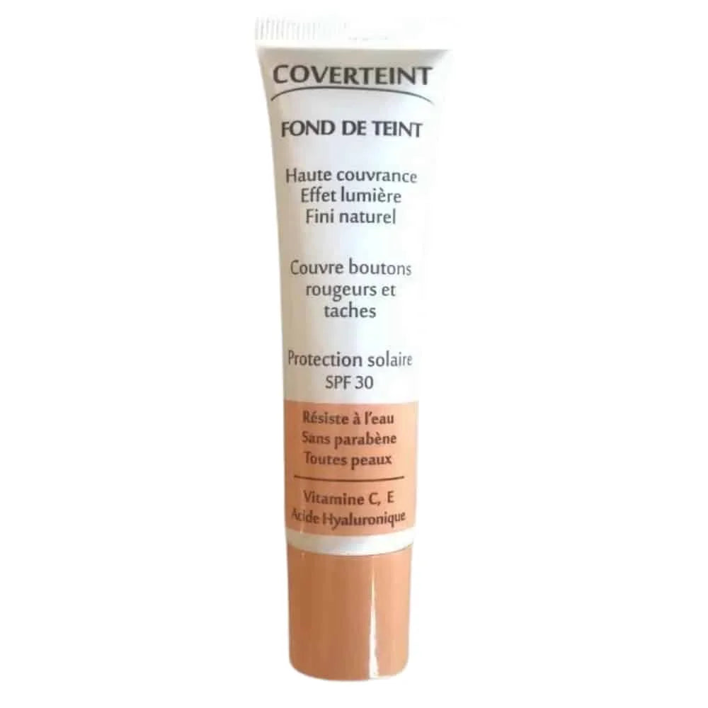 coverteint-fond-de-teint-haute-couvrance-spf30-n13-beige-rose-30ml-nova-para-prix-maroc-livraison-1 COVERTEINT Fond de Teint SPF30 30ml Fond de Teint Couvrant Protection Solaire Longue Tenue Éclat Naturel – Image 1