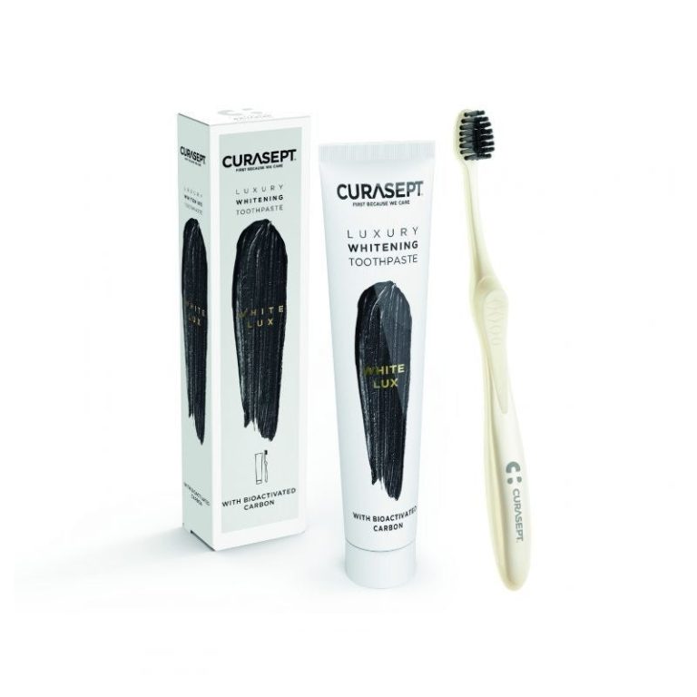 Curasept Pack Luxury Whitening Dentifrice White 75 ml + Brosse à - photo 2