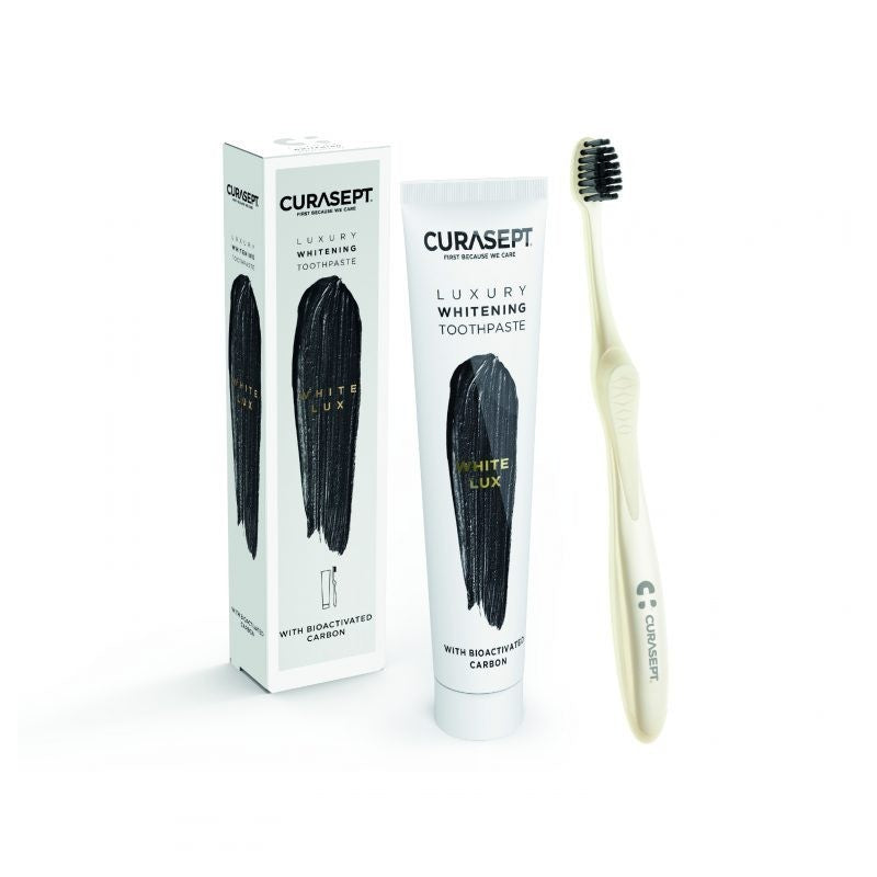 curasept-pack-luxury-whitening-dentifrice-white-75-ml-brosse-a-dent-offert Curasept Pack Luxury Whitening Dentifrice White 75 ml + Brosse à – Image 1