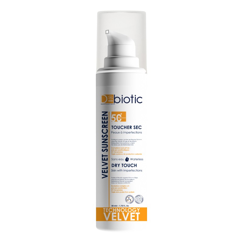d-biotic-velvet-suncreen-toucher-sec-spf-50-50-ml D-Biotic Velvet Suncreen Toucher Sec SPF 50+ 50 ml – Image 1