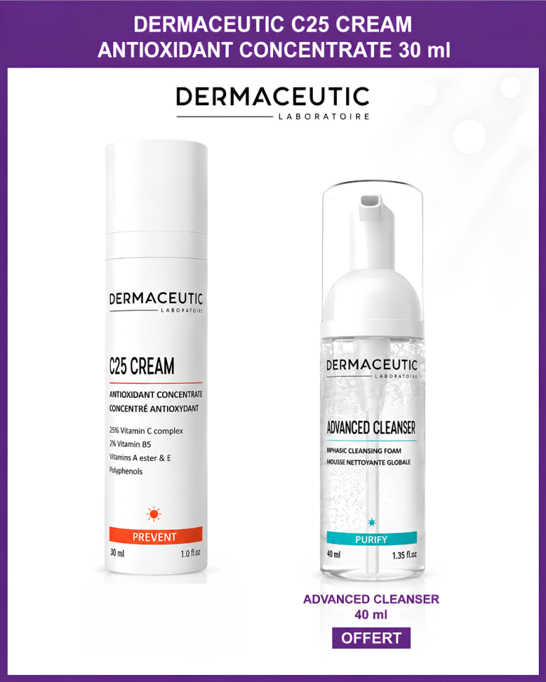 DERMACEUTIC C25 Crème 30ml - Crème Vitamine C 25% Éclat Anti-Âge + Advanced cleanser 40 ml - photo 2