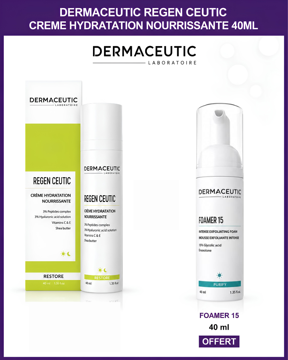 dermaceutic_regen_ceutic DermaCeutic Regen Ceutic 40ml + Foamer 15 40 ml – Image 1