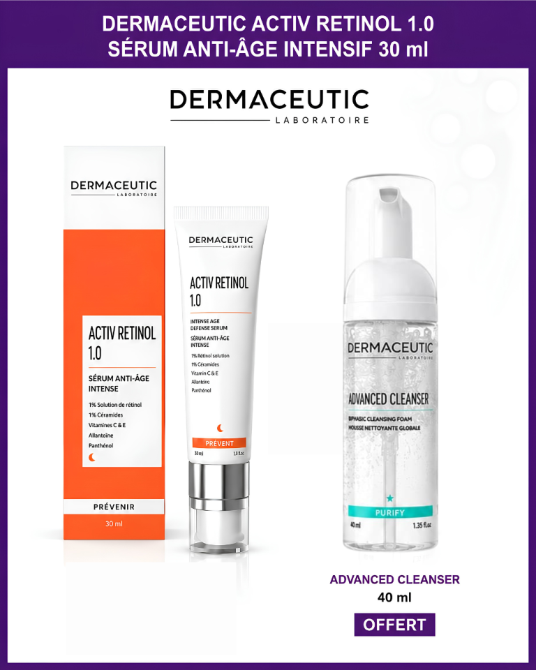 DERMACEUTIC Activ Retinol 1.0 30ml Sérum Anti-Âge Rétinol Pur 1.0% Intensif Rides Raffermissement + Advanced - photo 2