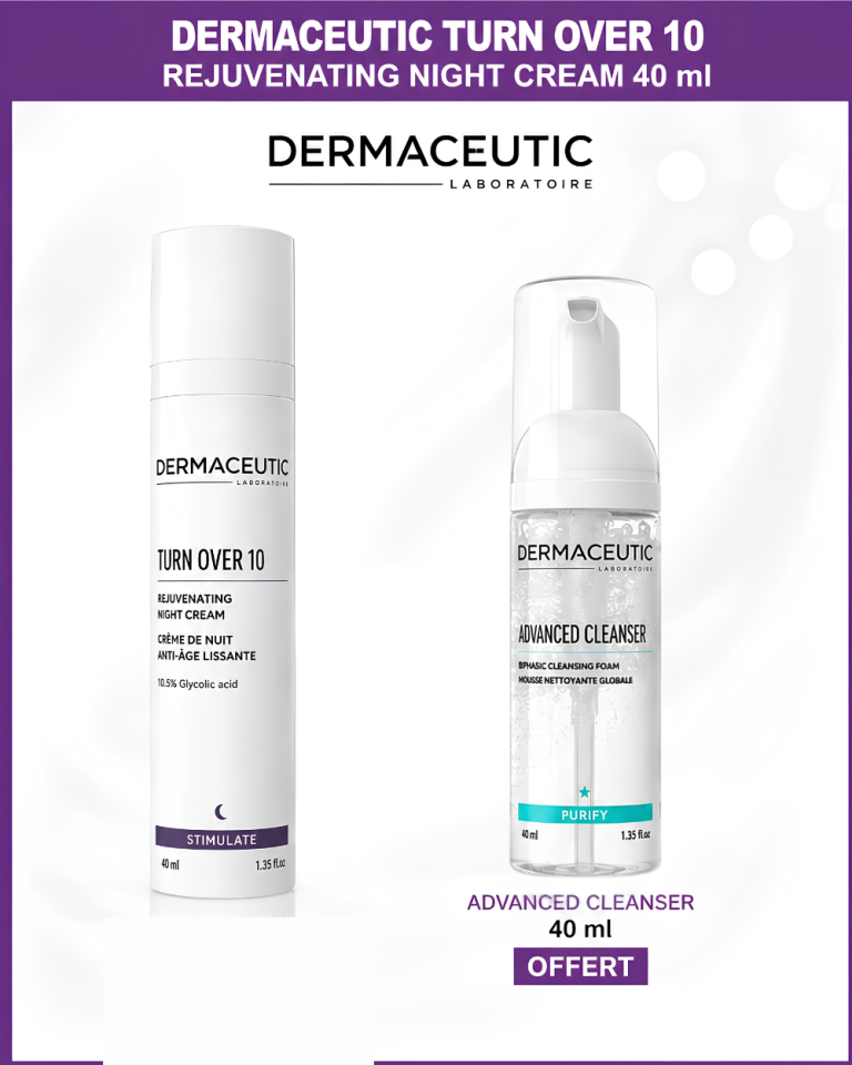 DERMACEUTIC Turnover 40ml - Crème Nuit Renouvellement Cellulaire 15% Acide Glycolique + Advanced cleanser 40 ml - photo 2