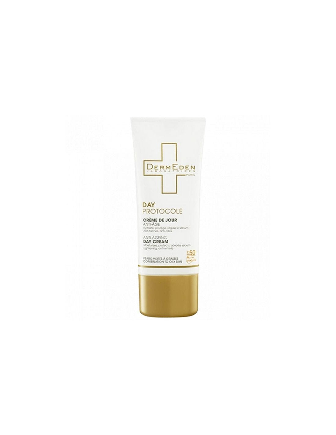 dermeden-day-protocol-anti-age-creme-de-jour-spf50-peaux-mixtes-a-grasses-50ml DERMEDEN DAY PROTOCOL ANTI-ÂGE CREME DE JOUR SPF50 PEAUX MIXTES A GRASSES 50ML - photo 2
