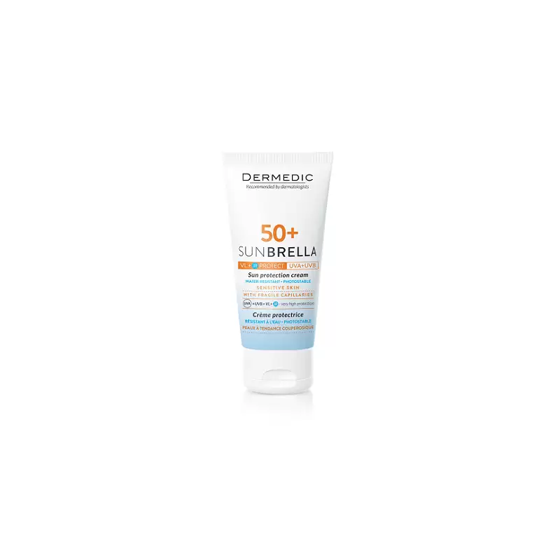 dermedic-sunbrella-creme-solaire-peaux-a-problemes-vasculaires-spf-50-50-ml Dermedic Sunbrella Crème Solaire Peaux à Problèmes Vasculaires SPF – Image 1