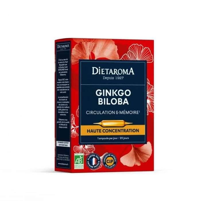 dietaroma-cip-ginkgo-biloba-Nova-para-prix-Maroc-2 Dietaroma Circulation Sanguine 20 Ampoules*10 ml – Image 1