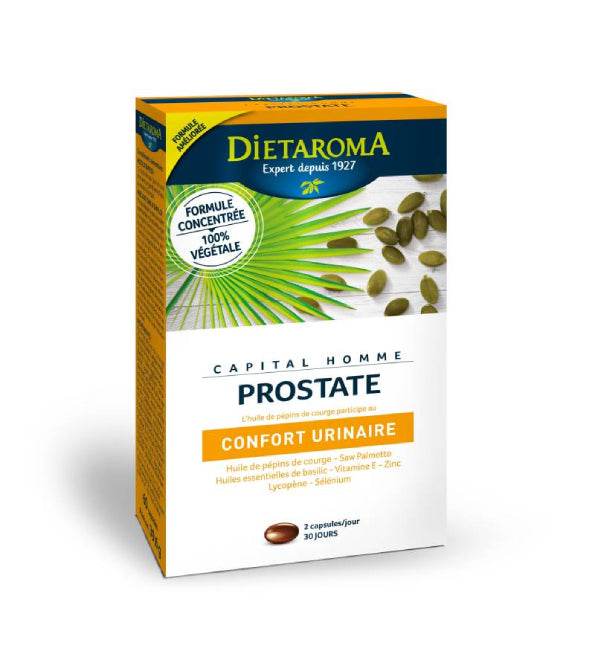 dietaroma-prostate-capsules-novapara-parapharmacie-prix-maroc DIETAROMA Prostate 60 Capsules - Confort Masculin & Bien-être Urinaire Pure - Soutien Prostatique – Image 1