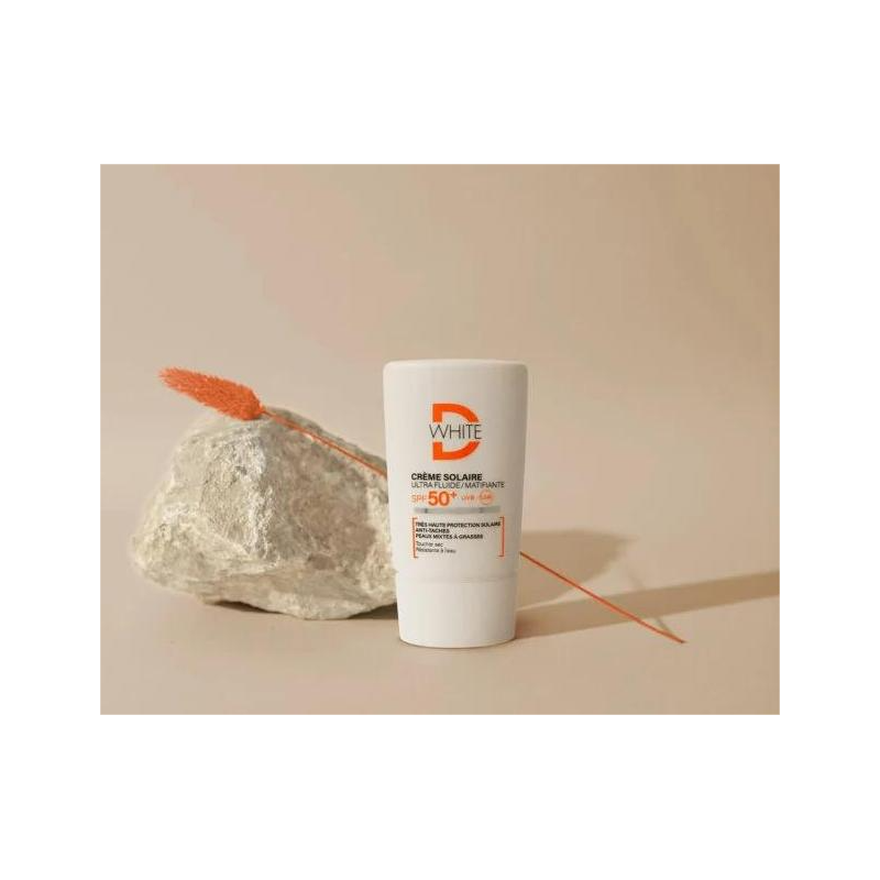 dwhite-creme-solaire-matifiante-spf50-peaux-mixtes-a-grasses-40ml Dwhite Creme Solaire Matifiante SPF50+ Peaux Mixtes A Grasses 40ml – Image 1