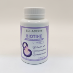 ECLADERM Biotine 60 Gélules Complément Alimentaire Cheveux Ongles Peau Vitamine B8 Beauté