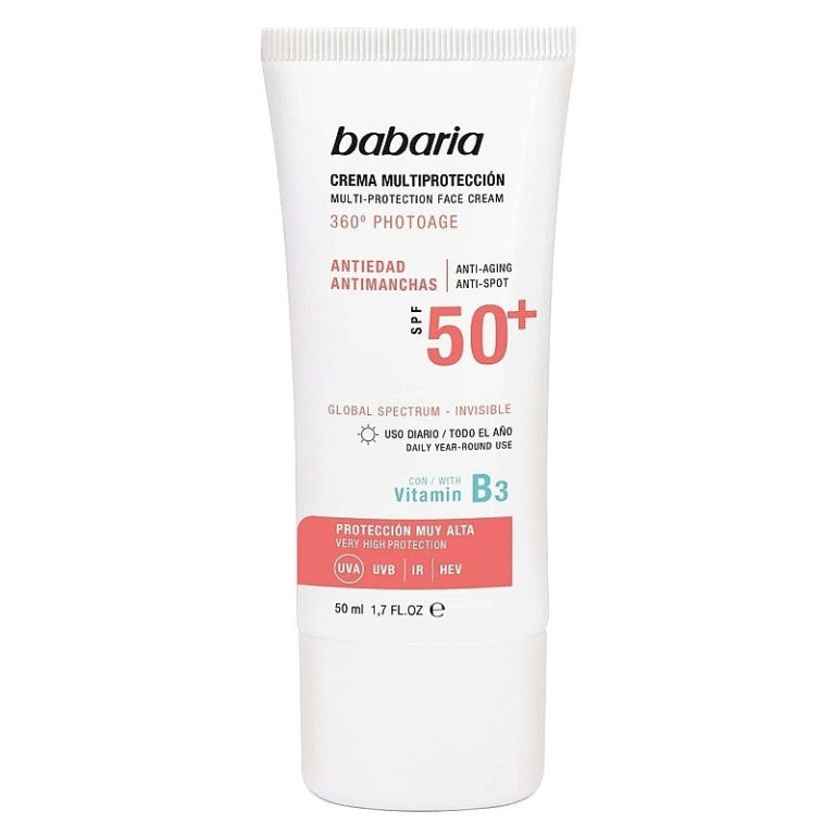 BABARIA Écran Solaire Peau Nature SPF50 Crème Solaire Naturelle Très Haute Protection - photo 2