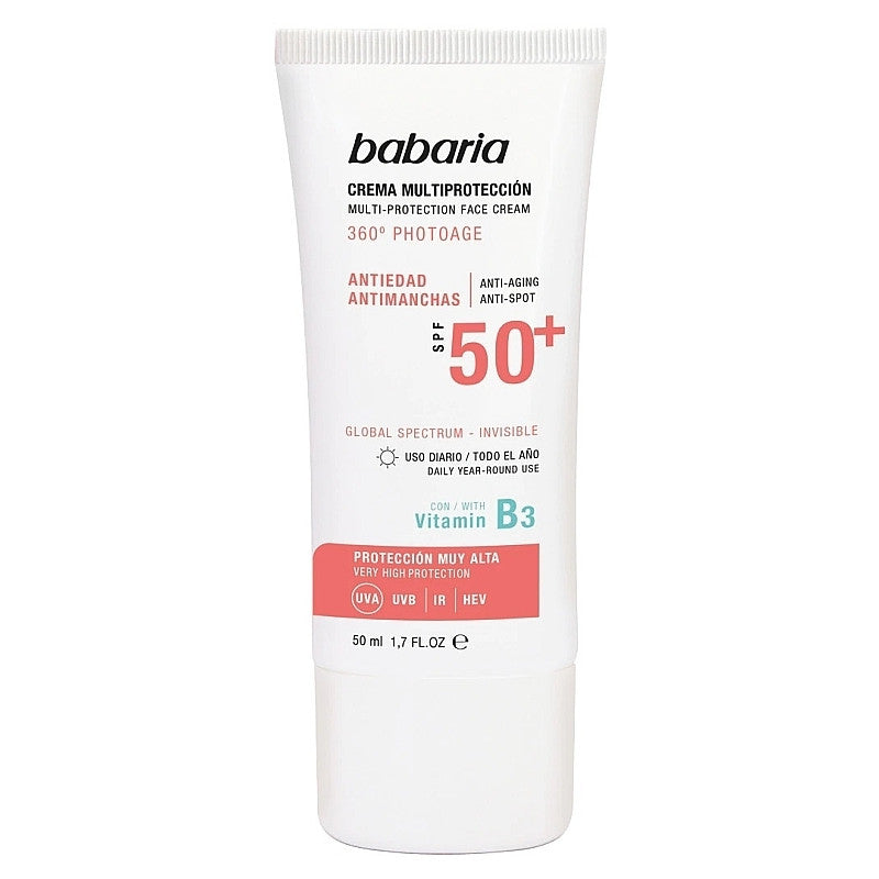 ecran-solaire-peau-nature-spf50-nova-para-pharmacie-maroc-prix-livraison BABARIA Écran Solaire Peau Nature SPF50 Crème Solaire Naturelle Très Haute Protection – Image 1