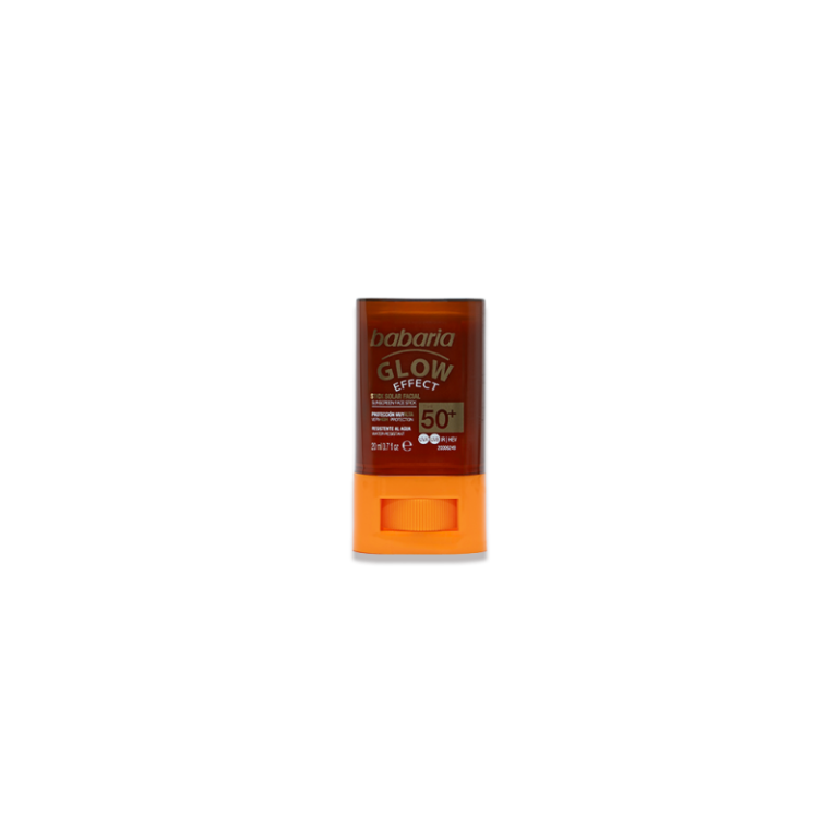 BABARIA Écran Solaire Stick Glow SPF50+ 20g Protection Solaire Très Haute Effet Lumineux