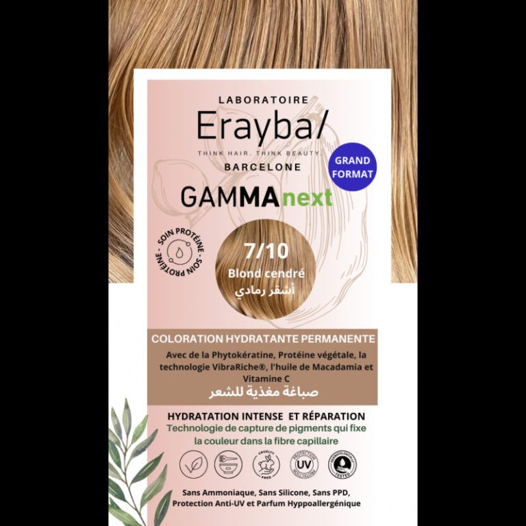 Erayba Coloration Hydratante Permanente Blond Cendre N°7.10