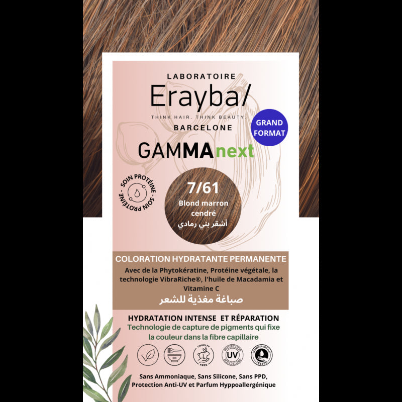 erayba-coloration-hydratante-permanente-blond-marron-n761_ec7d3971-f9c2-41a6-a657-c777d0a056dd Erayba Coloration Hydratante Permanente Blond Marron N°7.61 – Image 1