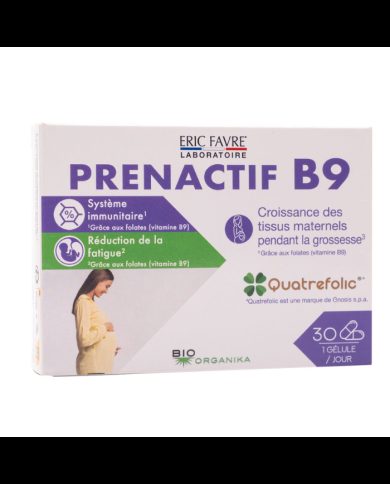 eric-favre-eric-favre-prenactif-b9-30-gelules-complements-alimentaires-grossesse-nova-para-pharmacie-maroc-prix-livraison ERIC FAVRE Prenactif B9 30 Capsules Complément Alimentaire Grossesse Acide Folique – Image 1