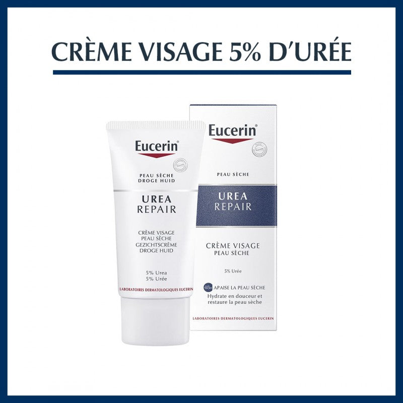 eucerin-creme-visage-5-duree-50ml Eucerin Crème Visage 5% d'Urée 50ml – Image 1