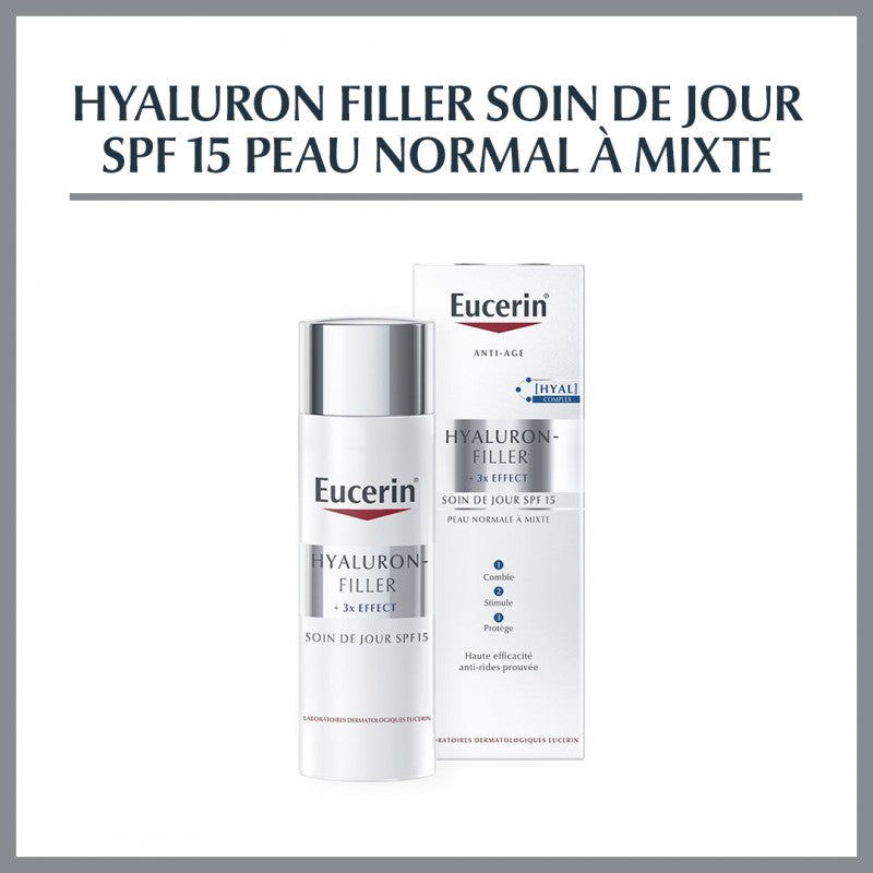 eucerin-hyaluron-filler-jour-peau-normale-a-mixte-spf-15 Eucerin Hyaluron Filler Jour Peau Normale à Mixte SPF 15 – Image 1
