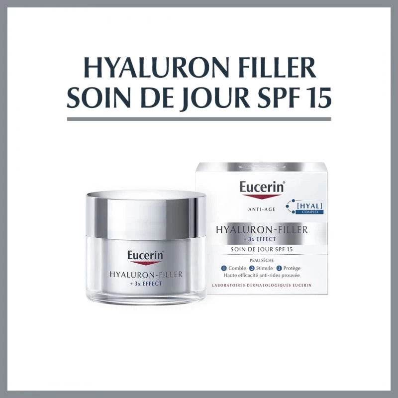 eucerin-hyaluron-filler-jour50ml-nova-para-pharmacie-maroc-prix-livraison-1 EUCERIN Hyaluron-Filler Soin Jour 3x Effect SPF15 50ml Anti-Rides Acide Hyaluronique Rides Comblées – Image 1