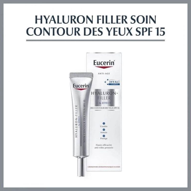 EUCERIN HYALURON-FILLER Soin Contour Yeux SPF15 15ml Anti-Rides Acide Hyaluronique Protection Solaire Testé - photo 2